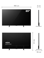 Телевизор QLED TCL 85A400, 4K Ultra HD, 144 Гц , Smart TV (Google TV) черный (2026г.)