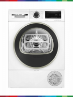 Сушильная машина Bosch WQG1417EPL, тепловой насос, 9 кг, 14 программ, белый/черный
