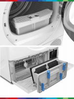 Сушильная машина Bosch WQG1417EPL, тепловой насос, 9 кг, 14 программ, белый/черный