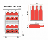 Винный шкаф Meyvel MV12-BF2 (easy), черный