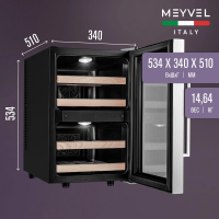 Винный шкаф Meyvel MV12-BF2 (easy), черный