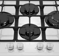 Варочная панель газовая Meferi MGH604WH GLASS ULTRA, белый