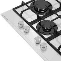 Варочная панель газовая Meferi MGH604WH GLASS ULTRA, белый