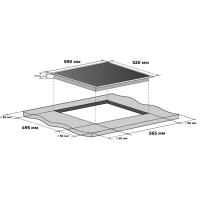 Варочная панель индукционная MEFERI MIH604GR POWER, серый