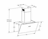 Вытяжка наклонная MEFERI AIRBOX60BK LIGHT, черный