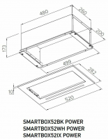 Встраиваемая вытяжка MEFERI SMARTBOX52BK POWER,черный