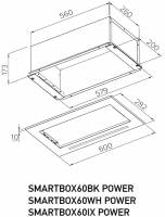 Встраиваемая вытяжка MEFERI SMARTBOX60BK POWER, черный