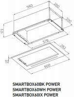 Встраиваемая вытяжка MEFERI SMARTBOX60IX POWER, серый