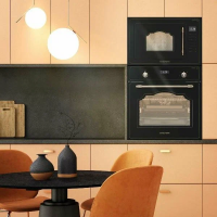 Духовой шкаф MEFERI MEO606BK RETRO, черный