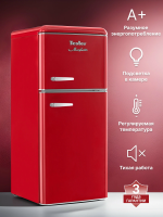 Холодильник Tesler RT-152 RED, ретро, красный