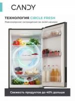 Холодильники Candy COMBI CFN6200BO, Total No Frost, черный обсидиан