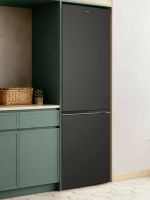 Холодильники Candy COMBI CFN6200BO, Total No Frost, черный обсидиан