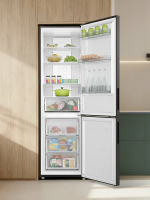 Холодильники Candy COMBI CFN6200BO, Total No Frost, черный обсидиан