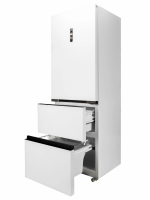 Холодильник многокамерный DeLonghi DMFS 19PINF BB MATTEO, инвертор, Total No Frost, белое стекло