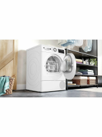 Сушильная машина Bosch WQG145APPL, 9 кг, тепловой насос, самоочищающийся теплообменник, корзина для сушки, белый