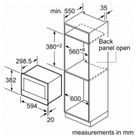 Микроволновая печь встраиваемая Bosch BEL634GS1M, гриль, нержавеющая сталь