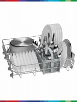 Посудомоечная машина Bosch SMS26AI00Q, 60 см, 12 комплектов, 6 функций, инверторный, нержавеющая сталь