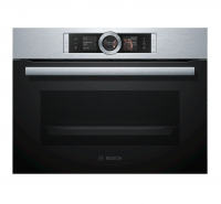 Духовой шкаф компактный с паром Bosch CSG656BS2, очистка EcoClean, TFT дисплей, нержавеющая сталь/черный (Германия)