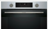 Духовой шкаф Bosch HUA736ER0, функция пара, очистка EcoClean, телескопы, нержавеющая сталь/черный (Турция)