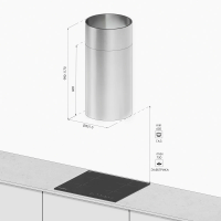 Вытяжка островная Kuppersberg TUBA 35 X, нержавеющая сталь