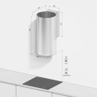 Вытяжка купольная Kuppersberg WL-MOTUBA 35 X, нержавеющая сталь