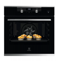 Духовой шкаф с паром Electrolux KODEH70X SteamBake, телескопы, черный (Италия)