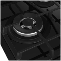 Газовая варочная панель Hotpoint HG 62FD/BK 59 см, 4 конфорки электроподжиг газконтроль, черный