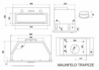 Встраиваемая вытяжка MAUNFELD TRAPEZE 603EM, белый