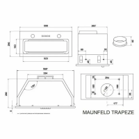 Встраиваемая вытяжка MAUNFELD TRAPEZE 603EM, белый