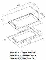 Встраиваемая вытяжка MEFERI SMARTBOX52WH POWER, белый
