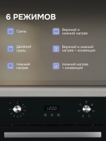 Духовой шкаф электрический Zigmund & Shtain E 164 B, черный