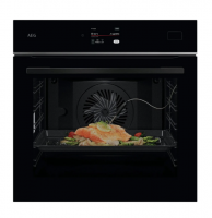 Духовой шкаф с паром AEG TB8SB73ZAB ProSteam, термощуп, телескопы, TFT дисплей, черный (Германия)