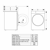 Стиральная машина с сушкой Gorenje WDG2P854A3C2/C, 8 кг, 1400 об./мин, инверторный мотор, белый