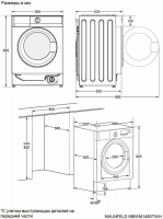 Стиральная машина встраиваемая Maunfeld MBWM1486STWH, с сушкой и паром, белый