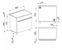 Газовая плита SMEG C95GMCMB2, черный