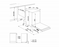 Посудомоечная машина встраиваемая Smeg ST4523DIN, узкая
