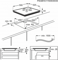 Варочная панель индукционная Electrolux LIT60336C, черный
