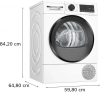Сушильная машина Bosch WQG24501BY, белый/черный