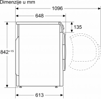 Сушильная машина Bosch WQG24501BY, белый/черный
