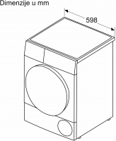 Сушильная машина Bosch WQG24501BY, белый/черный