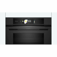Духовой шкаф компактный c СВЧ Bosch CMG978NM1, пиролиз, термощуп, телескопы, черный матовый (Германия)