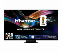 Телевизор QLED Hisense 85UR9S, RGB Mini-Led, Smart TV (HomeOS) 4K Ultra HD, 180Hz, угольно-серый