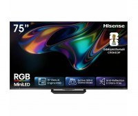 Телевизор QLED Hisense 75UR8S, RGB-Mini LED, Smart TV (HomeOS) 4K Ultra HD, 144Hz, угольно-серый