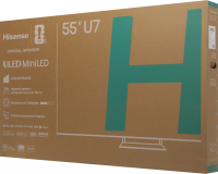 Телевизор QLED Hisense 55U7S, Mini-LED, Smart TV (HomeOS) 4K Ultra HD, 144Hz, угольно-серый