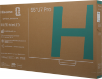 Телевизор QLED Hisense 55U7S PRO, Mini LED, Smart TV (HomeOS) 4K Ultra HD, 144Hz, угольно-серый