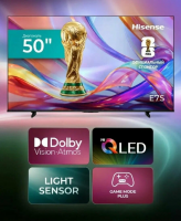 Телевизор QLED Hisense 50E7S, Smart TV (HomeOS) 4K Ultra HD, 60Hz, черный