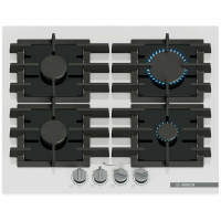 Варочная поверхность газовая Bosch PPP6A2I40, закаленное стекло/белый