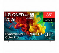 Телевизор QNED LG 85QNED83B6A.ARUG, mini-LED, Smart TV (webOS) 120Hz, 4K UHD, черный