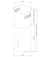 Островная каминная вытяжка Korting KHA 39970 N Cylinder (чёрный)