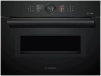 Компактный электрический духовой шкаф с СВЧ Bosch CMG8764C7, чёрный